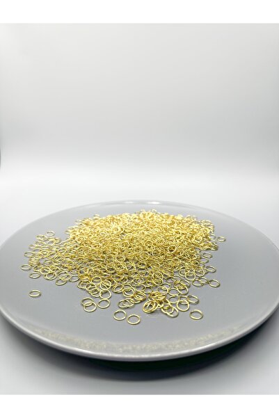 Egem aksesuar 8 Mm 50 Gram Küçük Metal Gold-sarı Renk Takı Halkası Kolye Klipsi Kancası