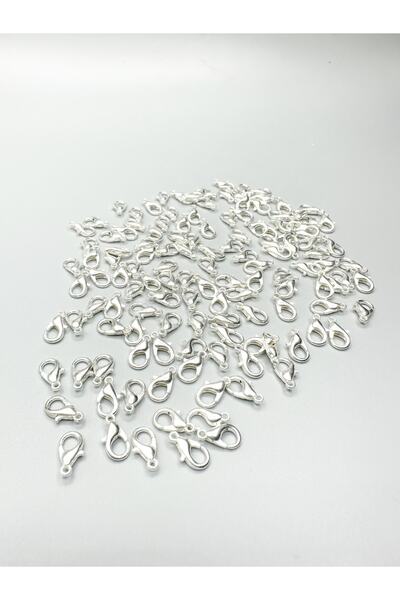 Egem aksesuar 50 Adet Gümüş Renk Metal 502 Papağan Kilit-kapama (12x6mm)
