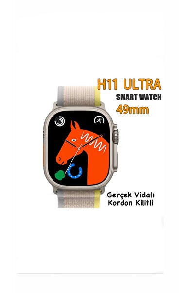 Ayzem Store Ultra Watch H11 49mm Vidalı Gerçek Kasa Boyutu 450mah 2.02inç 3 R...