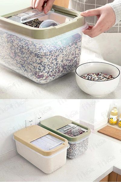 GOCENG 2 Pieces 5 Liter Multibox Tablet with Lid Detergent Storage Box Transparent Sliding Lid Container