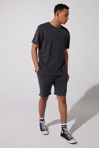 Lee Anthracite Color - 100% Cotton Crew Neck Relaxed Fit T-Shirt
