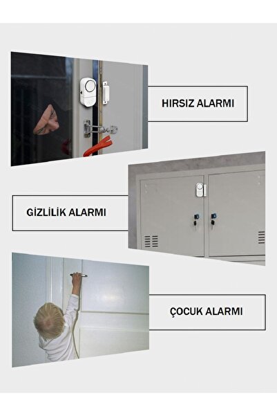 Şıktek Kapı-pencere Alarmı, Hırsız Alarmı, Pilli Alarm 4 Adet
