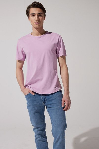 Lee Regular Fit Regular Cut 100% Cotton Crew Neck Pink T-Shirt