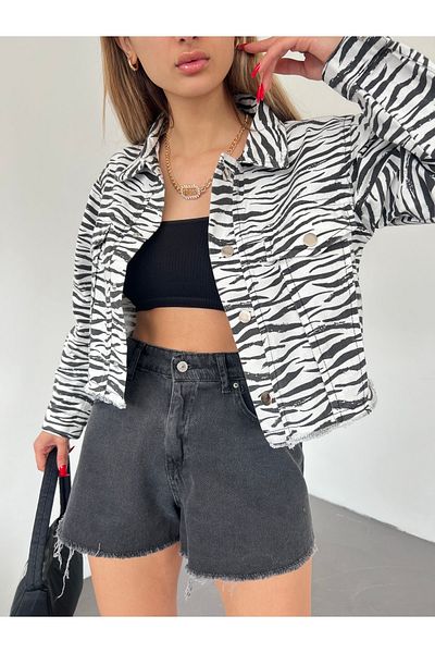 LB Laluna Butik Γυναικείο μπουφάν με κουμπωτό κλείσιμο με έξι φούντες από ύφασμα Gabardine