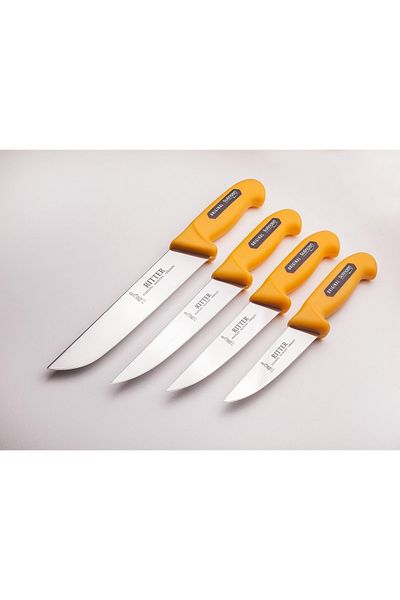 Solingen 4-Piece Butcher Knife Set Yellow