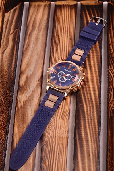 pierrose Yeni Sezon Lacivert Silikon Kordon Spor Erkek Kol Saati