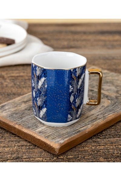 PERLAEVKAHVE Colorful Garden Porcelain Gilded Mug