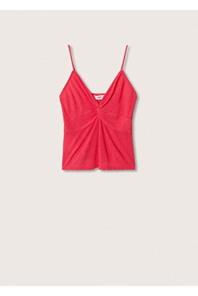 MANGO Woman Geraffte, strukturierte Bluse