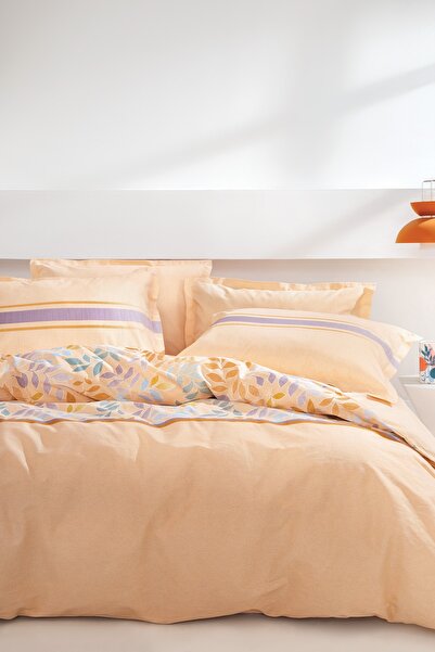 Yataş Ellen Double Ranforce Duvet Cover Set - Salmon