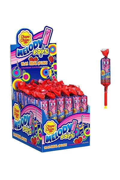 Chupa Chups Melody Pops Strawberry 48pcs X 15g