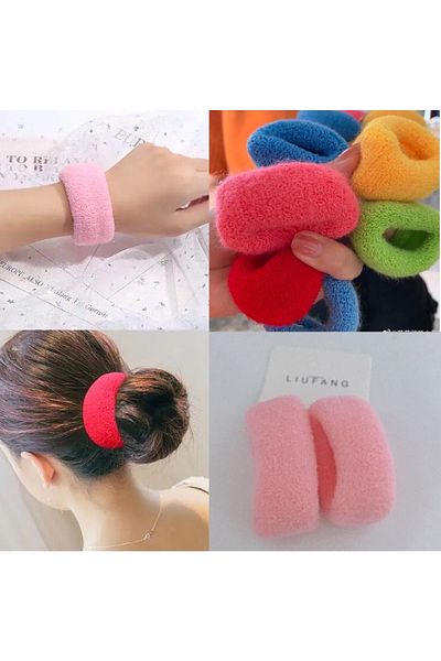 NEW HİLL Thick Towel Hair Band, Elastic Buckle - 2 Pieces