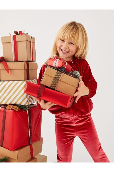 LC Waikiki Baby Collar Long Sleeve Baby Girl Velvet Cardigan and Leggings Set of 2