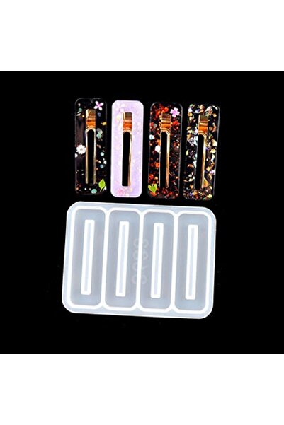 Getshop Aparat cu cataramă epoxidice (5 bucăți) 6x1,1 cm dreptunghi gol în mijloc auriu