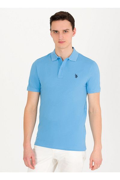 U.S. Polo Assn. Мъжка поло тениска в тюркоаз Gtp04ıy023