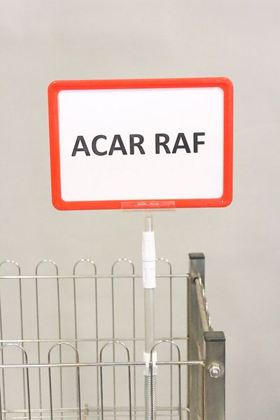 Acar Raf Πλαίσιο προώθησης προϊόντος Πλαστικό και ελατήριο Ετικέτα τιμής Πλαίσιο A5 Κόκκινο