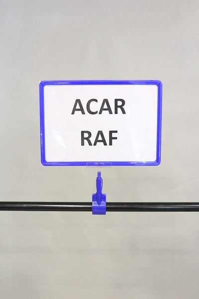 Acar Raf Πλαίσιο προώθησης προϊόντος Πλαστικό και μάνδαλο Ετικέτα τιμής Πλαίσιο Α4 Μπλε