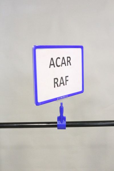 Acar Raf Πλαίσιο προώθησης προϊόντος Πλαστικό και μάνδαλο Ετικέτα τιμής Πλαίσιο Α4 Μπλε
