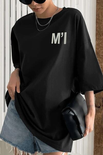 Machetta Plus Size Think I'm Failing Printed Crew Neck Oversize T-shirt