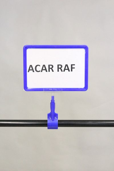 Acar Raf Πλαίσιο προώθησης προϊόντος Πλαστικό και μάνδαλο Ετικέτα τιμής Πλαίσιο A5 Μπλε