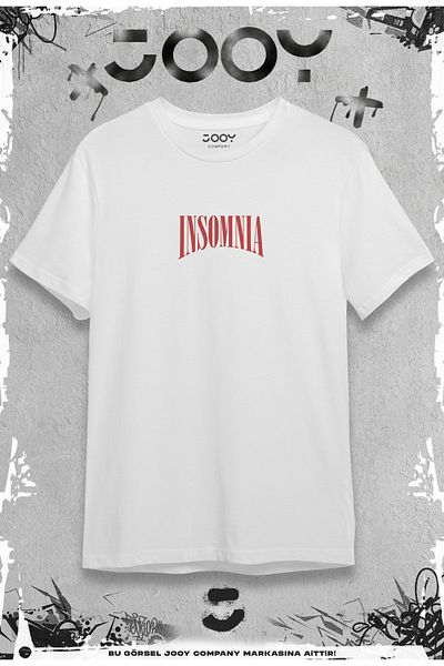 Jooy Company Tricou alb oversize cu design Insomnia