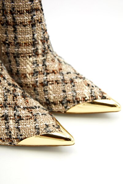 lescarpe Kadın Fermuarlı Topuklu Bot