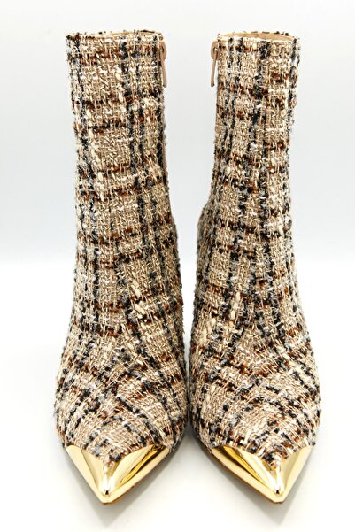 lescarpe Kadın Fermuarlı Topuklu Bot