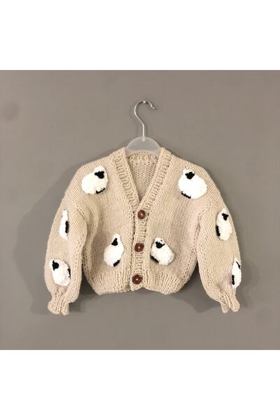 La poche Boutıque La Poch Boutique Hand Knitted Children's Lamb Modified Ston...