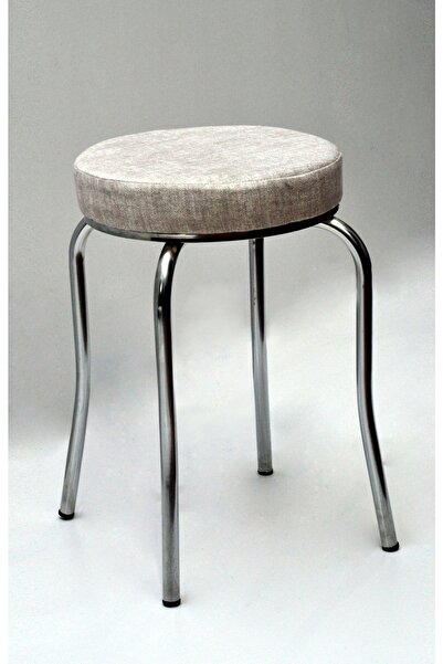 TABURECİM Tabure (1 Adet) Krom Ayaklı, Mina Kumaş, Metal Ahtapot Ayak Aygl-97