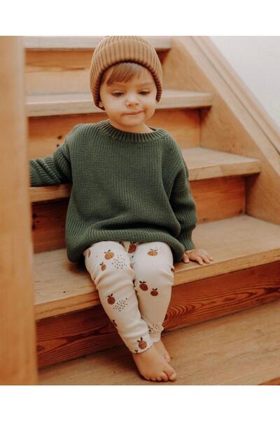 Sparrow Laurel Pulover unisex pentru copii, cu gât crew, tricotaj supradimensionat, 6 luni-5 ani