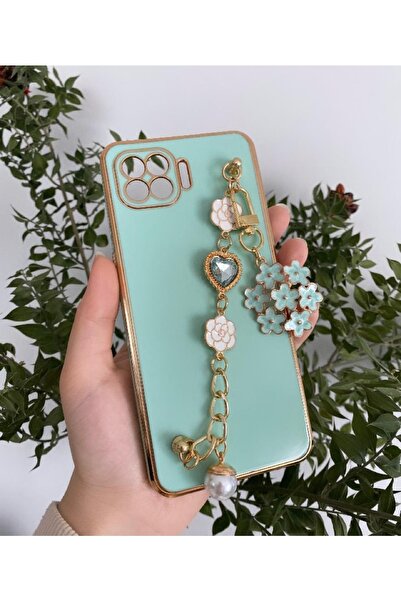 Aksesuarda Moda Oppo Reno 4 Lite Uyumlu Çiçekli Taşlı Incili El Geçmeli Lazer...