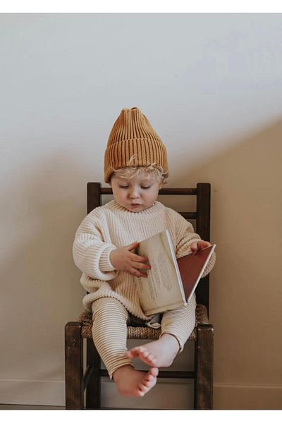 Sparrow Laurel Unisex Baby Kids Crew Neck Oversize Knitwear Sweater 6 Months-5 Years