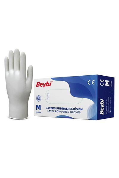 Beybi Latex Powdered Gloves (m) 100 Pieces