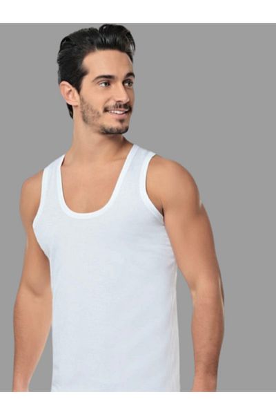 Seher Yıldızı Men's 6-pack Cotton White Combed Undershirt