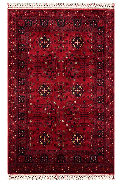 Eko Halı Nostalji 959 Red Afgan Yağcıbedir Desenli El Emeği Ile Özel Tezgahla...