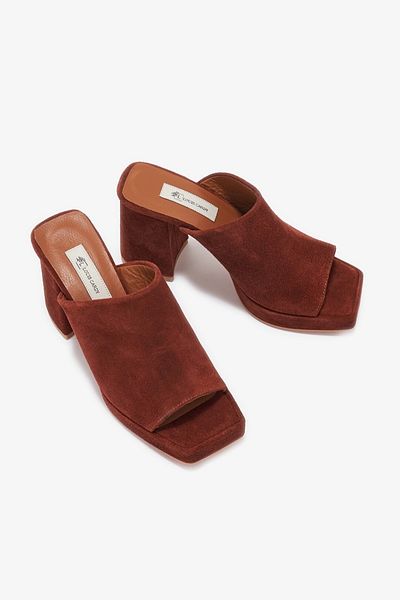 Louis Cardy Sonder Tile Genuine Leather Women's Heeled Slippers