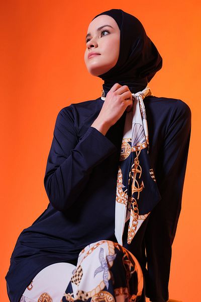 ALFASA Hijab Swimsuit with Scarf Collar Detail