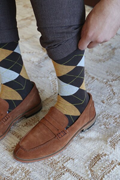 Emiliano Basco Edinburgh - 1 Pair Brown Baklaval Men's Socks