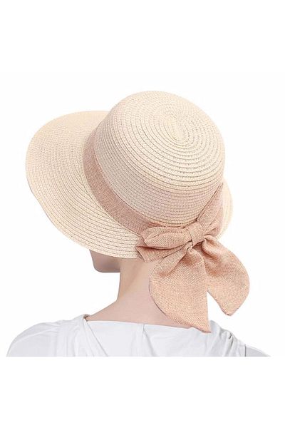 Mood Agenda Women's Organic Straw Bow Hat