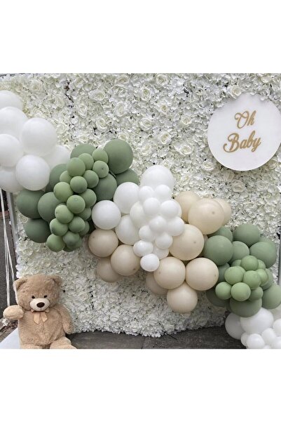 BEST PARTİ DOĞUM GÜNÜ PARTİ SÜSLERİ Pastel Mold Green White and Sea Sand Ball...