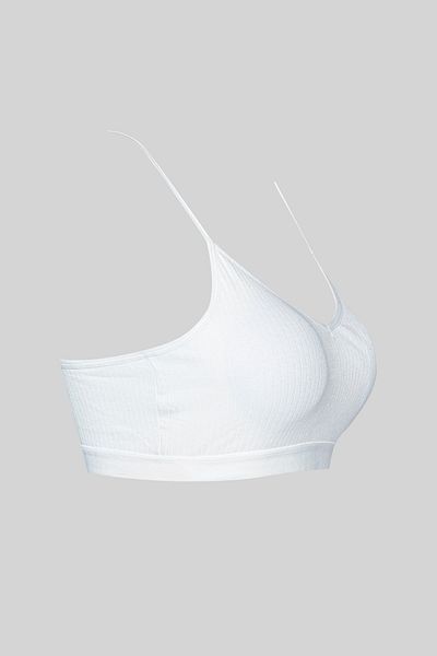 HNX Bustieră de damă căptușită cu bretele subțiri pentru camisole albă