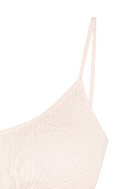 HNX Ροδάκινο καμιζόλα με λεπτές τιράντες και γυναικείο μπουστάκι