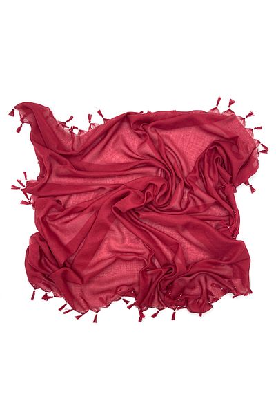 Naz Ipek Pachet de 3 bumbac, culoare uni, lucrat manual cu margele, distribuire cadou 110x110cm