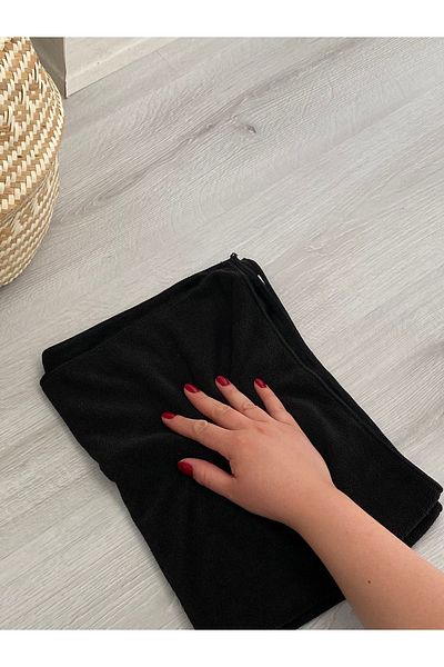 MissClean Large Size Black Microfiber Floor Tile Parquet Non-Marking Cleaning Cloth 50*70 Cm