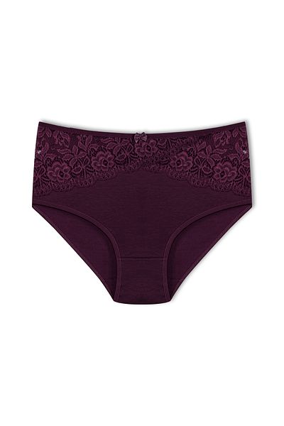 HNX Γυναικεία κιλότα Purple Reverse V Lace Bato