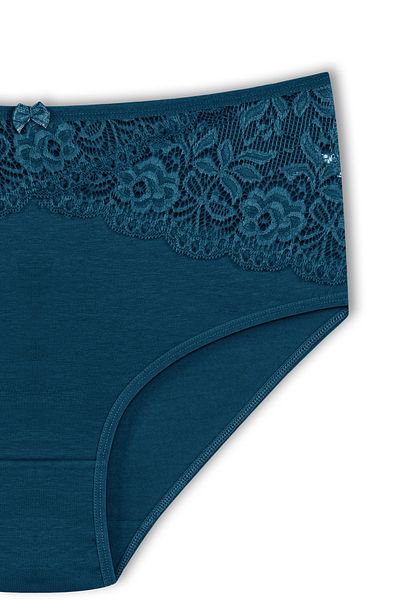 HNX Γυναικεία κιλότα Denim Reverse V Lace Bato