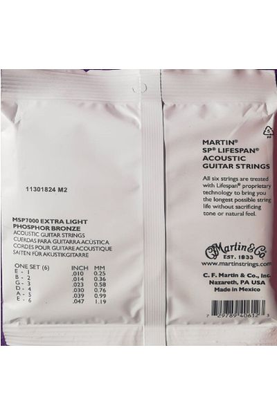 MARTIN & CO Acoustic Guitar String Msp7000 Extra Light