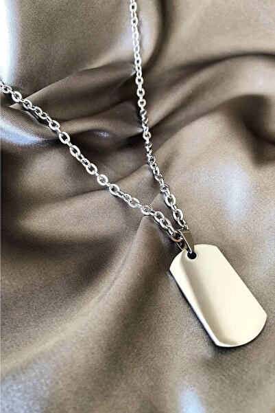 UBUH SHOP Erkek Sade Asker Plaka Künye Kolye