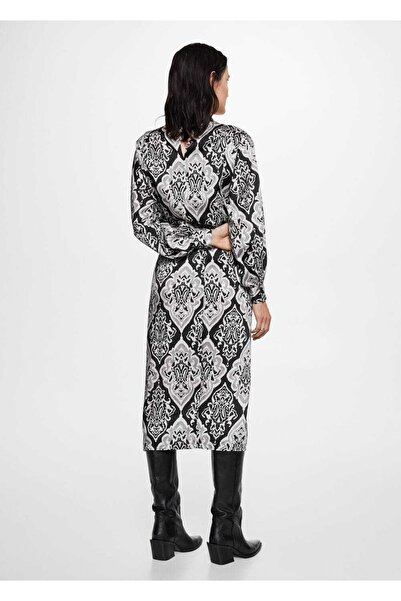 MANGO Woman Desenli Saten Etek