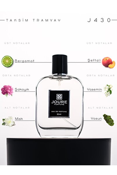 JOURE PERFUME J430 - Beyaz Çiçekler Fresh Meyveli Kokulu 50ml Kalıcı Edp Unıs...