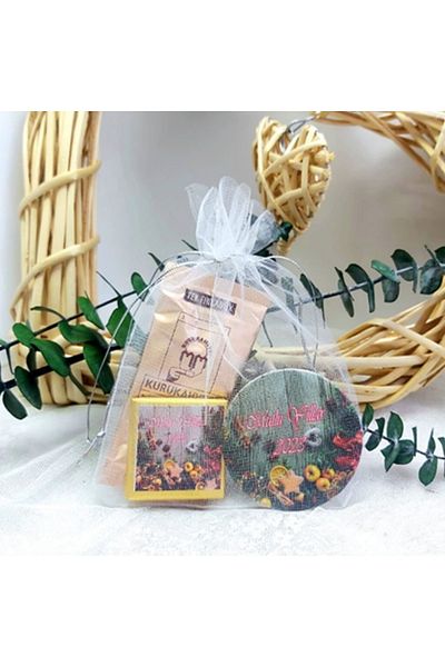 Hayaller Dükkanı New Year's Gift - 10 Pieces of Tulle Pouch with Opening Coffee and Chocolate